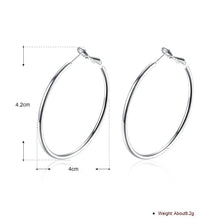 Load image into Gallery viewer, 42mm Round Hoop Earring in 18K White Gold Plated Official Gemz
