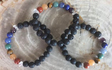 Load image into Gallery viewer, Aromatherapy Chakra Diffuser Bracelet with Genuine Gemstones! Official Gemz
