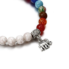 Load image into Gallery viewer, Chakras Bracelet for Women with Elephant Charm Official Gemz
