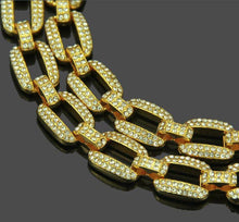 Load image into Gallery viewer, Curb Link Solid 14K Yellow Gold Color Crystal Chain Official Gemz
