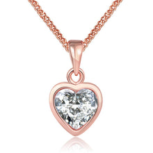 Load image into Gallery viewer, Heart Necklace in 18K Rose Gold Plated Official Gemz
