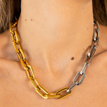 Load image into Gallery viewer, Jenna Two-Tone Link Chain Necklace Official Gemz
