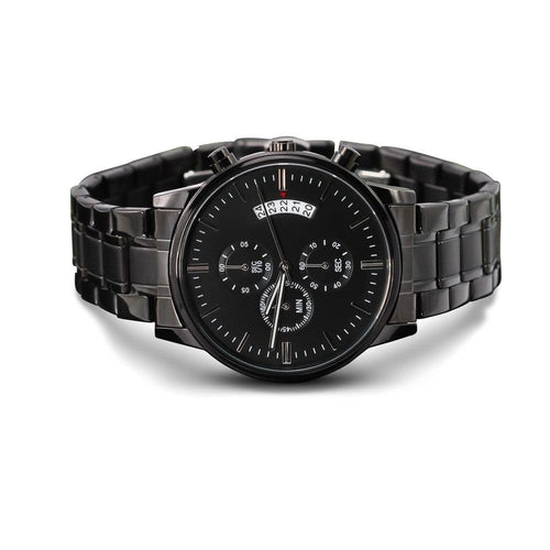 Men's Black Chronograph Watch Official Gemz