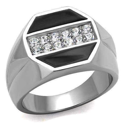 Men's Onyx Stainless Steel CZ Ring Official Gemz