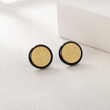 Load image into Gallery viewer, Men&#39;s Round Disk Stud Earrings Official Gemz
