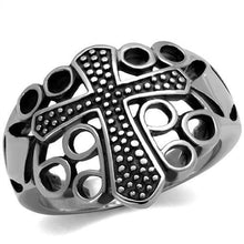 Load image into Gallery viewer, Men&#39;s Stainless Steel Silver Cross Ring Official Gemz
