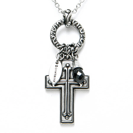 Mens Charmed Cross Necklace Official Gemz