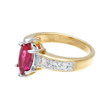 Load image into Gallery viewer, Solitaire Ruby Marquise Gold Statement Ring
