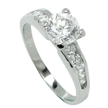Load image into Gallery viewer, Classic Style Prong Set Engagement Side Stone Accent Ring
