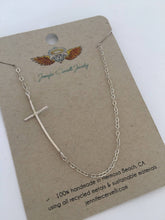 Load image into Gallery viewer, Sideways Cross Necklace Official Gemz
