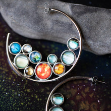 Load image into Gallery viewer, Solar System Hoop Earrings Official Gemz
