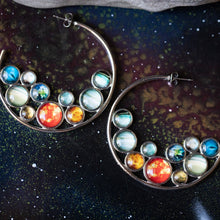 Load image into Gallery viewer, Solar System Hoop Earrings Official Gemz
