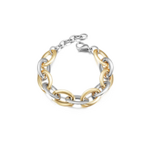 Load image into Gallery viewer, Two-Tone Oval Link Bracelet Official Gemz
