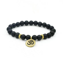 Load image into Gallery viewer, Yoga Bracelets Black Beaded with Spiritual Charms Official Gemz
