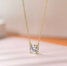 Load image into Gallery viewer, Classic Solitaire Necklaces. Silver or Gold. 10 necklaces per display.
