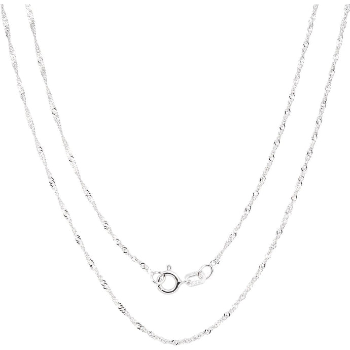 Sterling Silver Singapore Chain Necklace